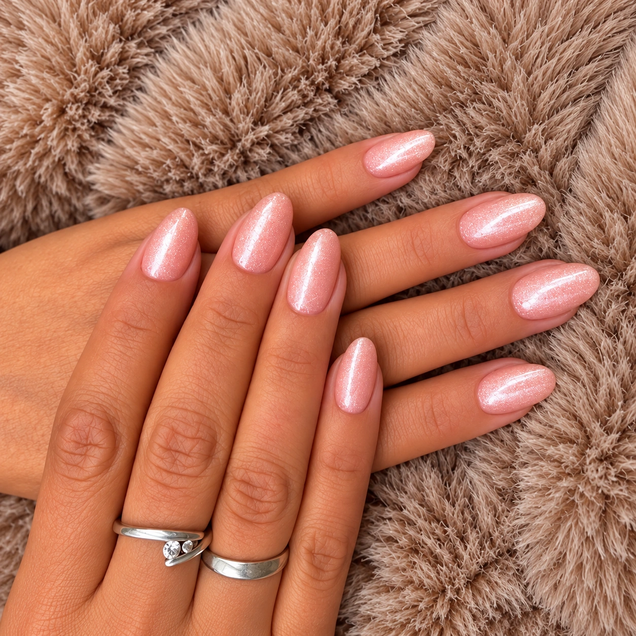 Acryl nagels met roze kleur